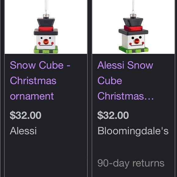 Alessi Snow Cube Ornament - Picture 1 of 5